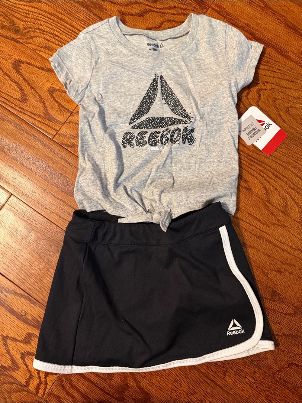 Reebok Girls Black Skort with White Trim